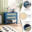 Table de chevet étroite en rotin avec 2 tiroirs et tablette de rangement Boho-478908019