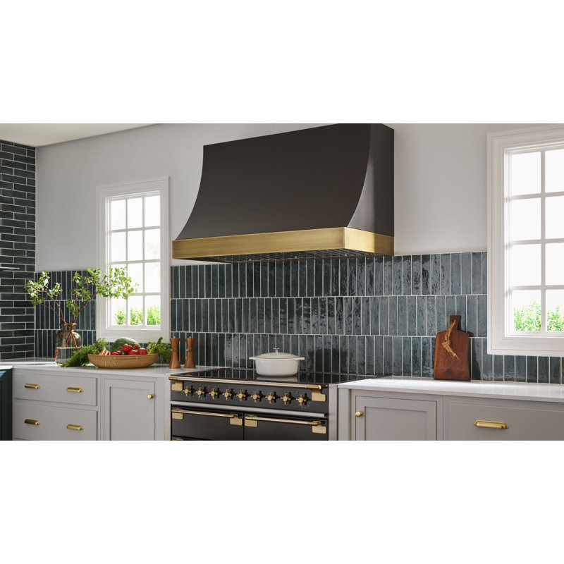 Elise 48" Range, Matte Black;Antique Brass, Induction