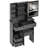 Small Space Left Drawer Desktop Vanity Table + Cushioned Stool, 2 AC+2 USB Power Station-277867220