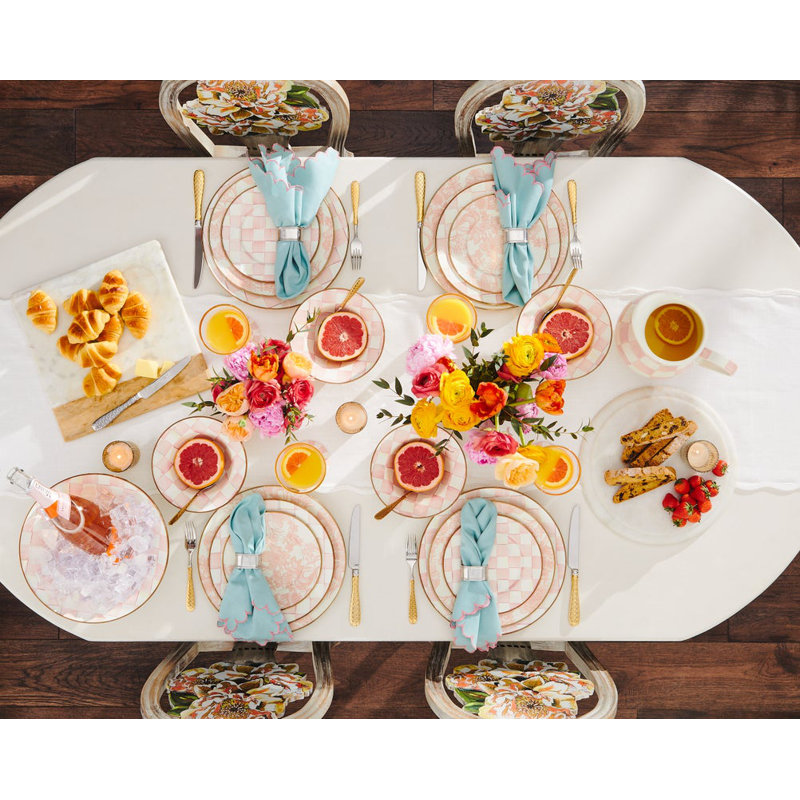 Rosy English Garden Enamel Salad/Dessert Plate