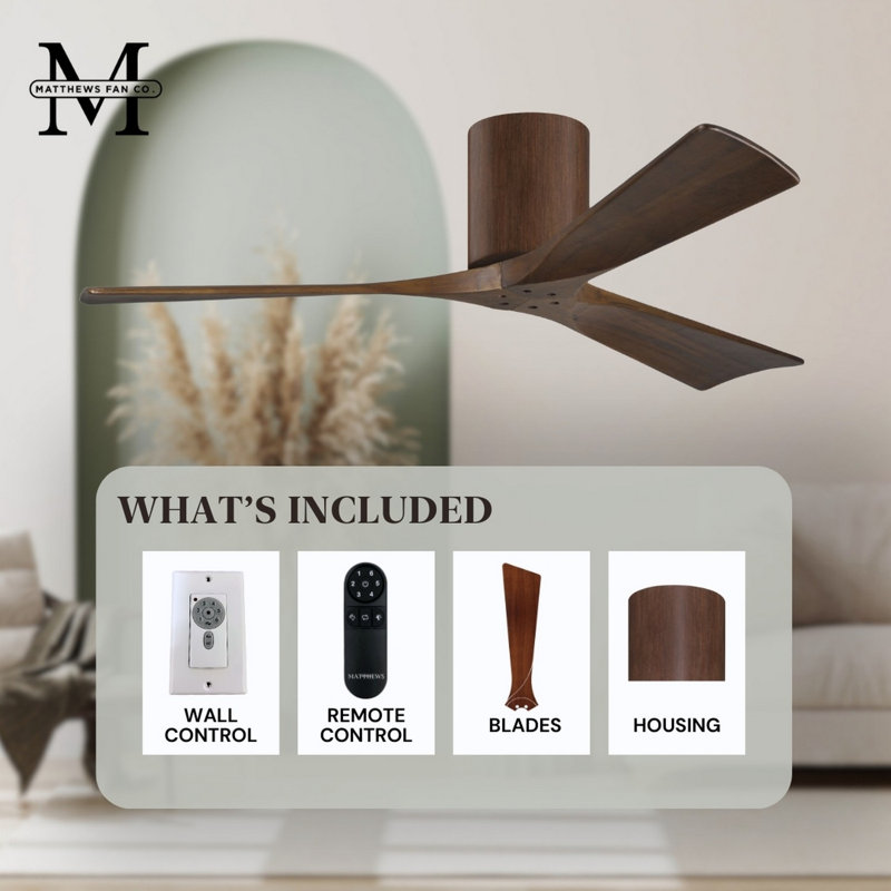 Irene Ceiling Fan, Walnut, Walnut Tone, 60"