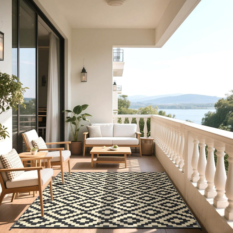 Non-Slip Geometric Doormat