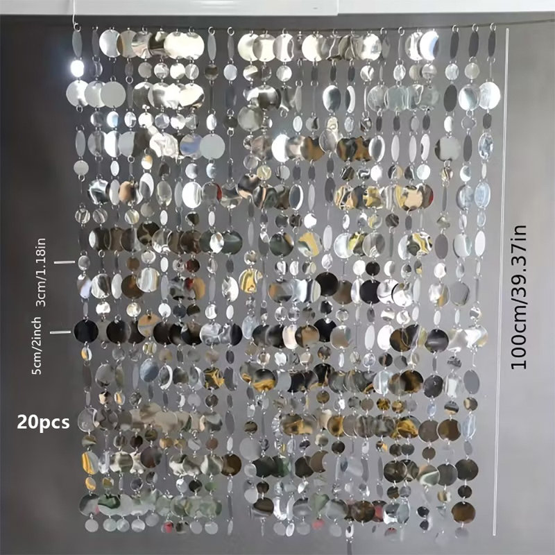 20Pcs Sequin, Silver