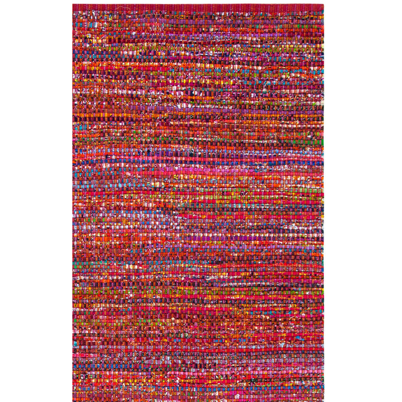 Tapis en coton touffeté à la main Hammd, Rectangle 4 pi x 6 pi