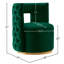 Fauteuil d'appoint pivotant en velours Demetric-92297922
