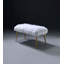 Banc en fausse fourrure et finition