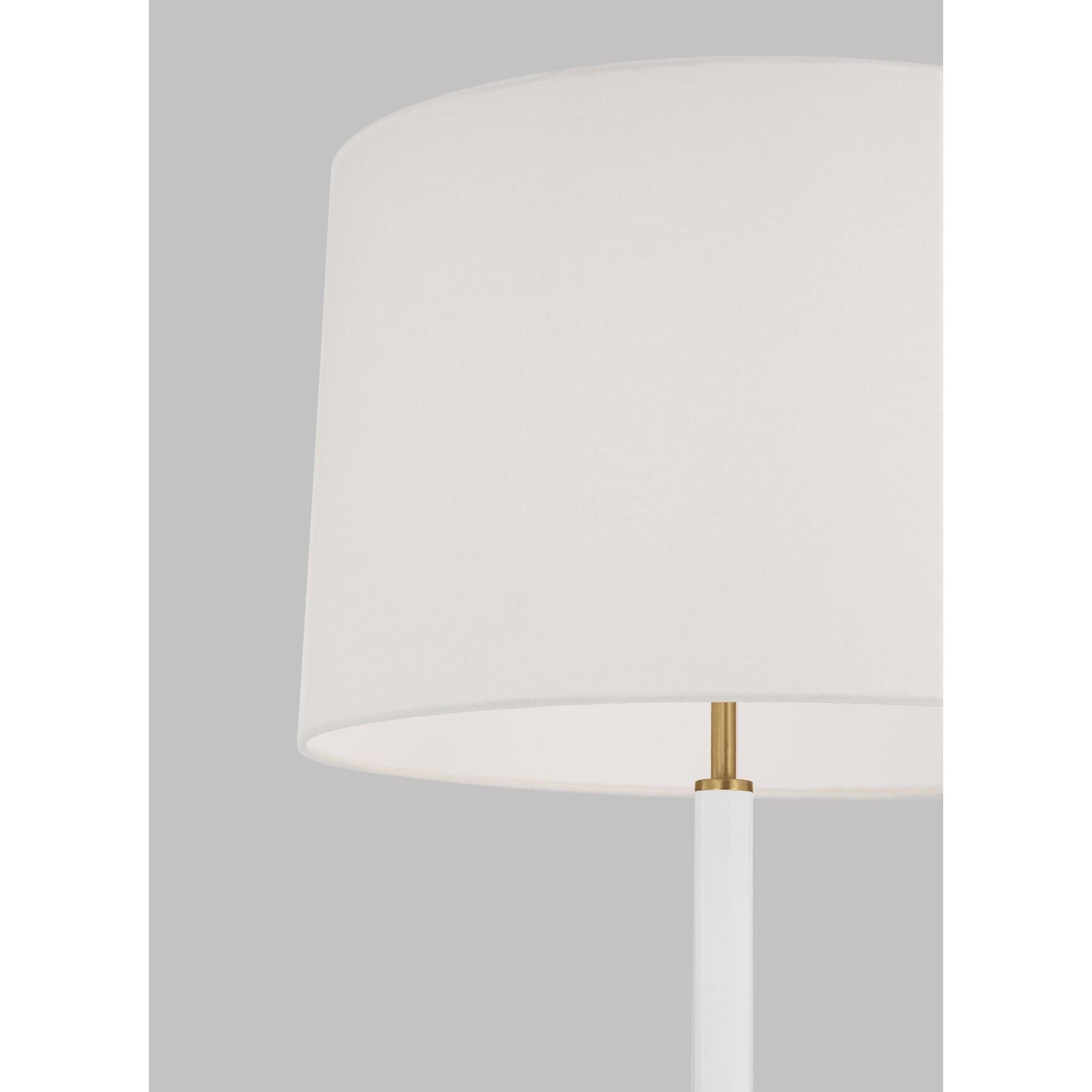61.88'' Dimmable Floor Lamp, Burnished Brass with Gloss White