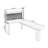 Nut-brown L-Shaped Solid Wood writing desk-118245251