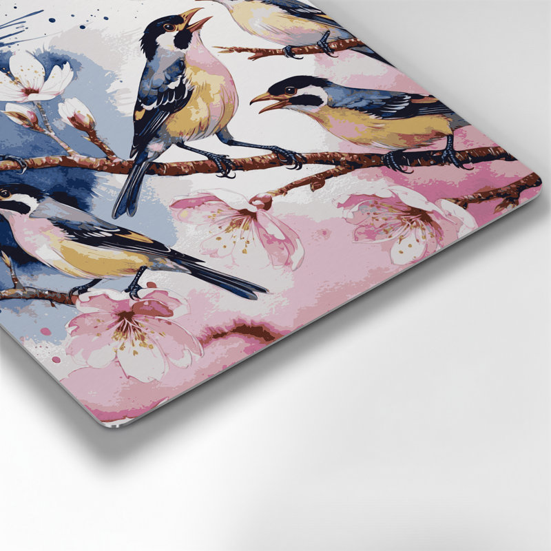 Oiseaux communs, art mural gris Myna, H 144 po x l 144 po x P 0,05 po