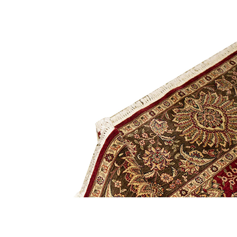 Tapis oriental en laine noué à la main Manchuria rouille / brun