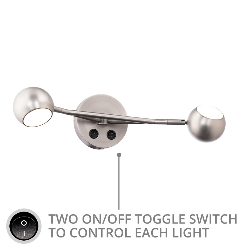Duplex 1 - Light LED Spotlight, Brushed Nickel