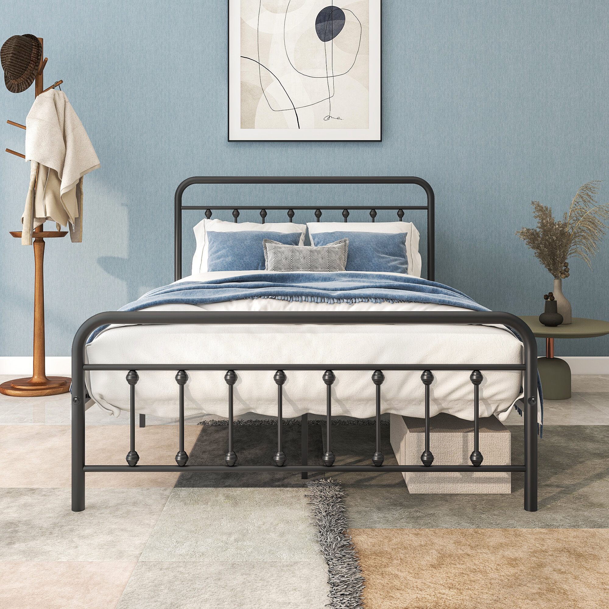 August Grove® Braelee Metal Slat Bed | Wayfair