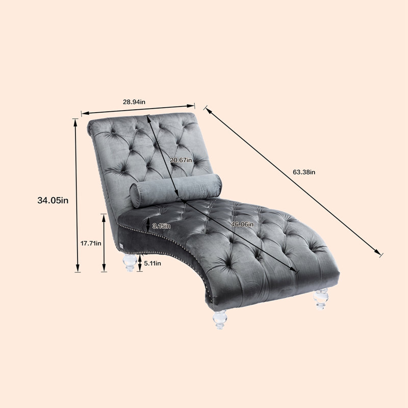 Geniece Outdoor Chaise Lounge, Silver Velvet