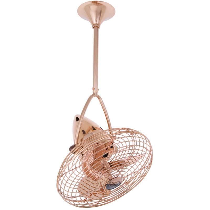 13" Jarold 3 Blade Ceiling Fan, Polished Copper
