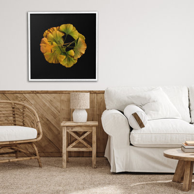 Overlapping Ginkgo Leaves Framed Giclee, design by Beth Adoette
