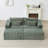 87" Oversized Boneless Sectional Lounge Chaise,No Assembly Required,Cloud Plush Loveseat-861818080