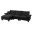 Canapé modulaire modulaire, canapé en forme de L avec conception de voilier, 1 repose-pieds mobile et 2 coussins moelleux inclus, chenille confortable pour le salon-1839798122