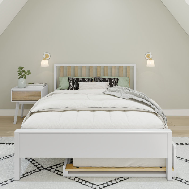 Brubaker Kids Platform with Trundle, Full, White