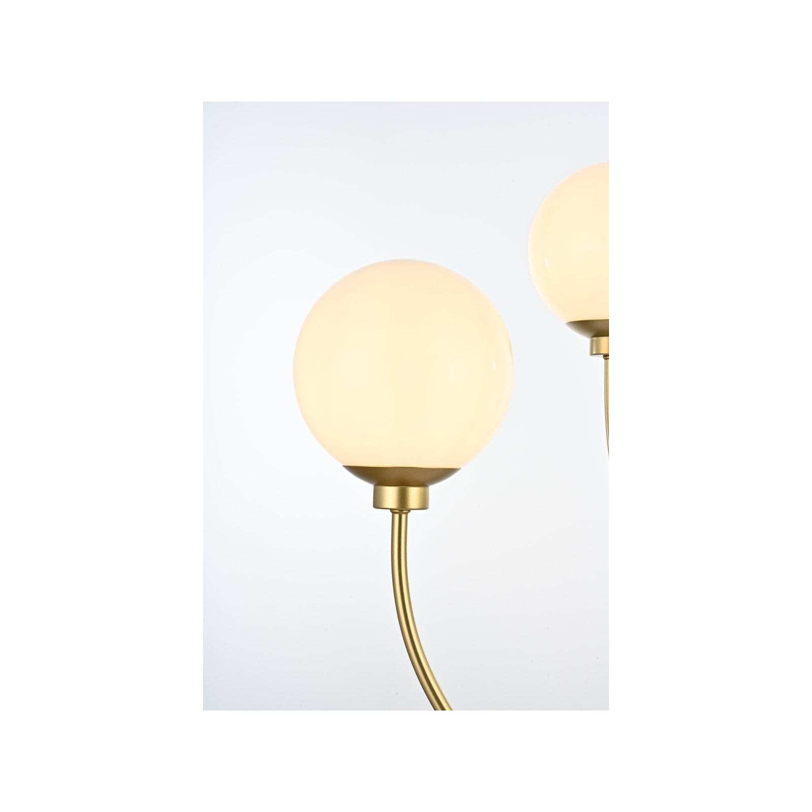 Kyle 4 - Light Dimmable Modern Linear Chandelier, 25" H x 30" W x 30" D, Brass