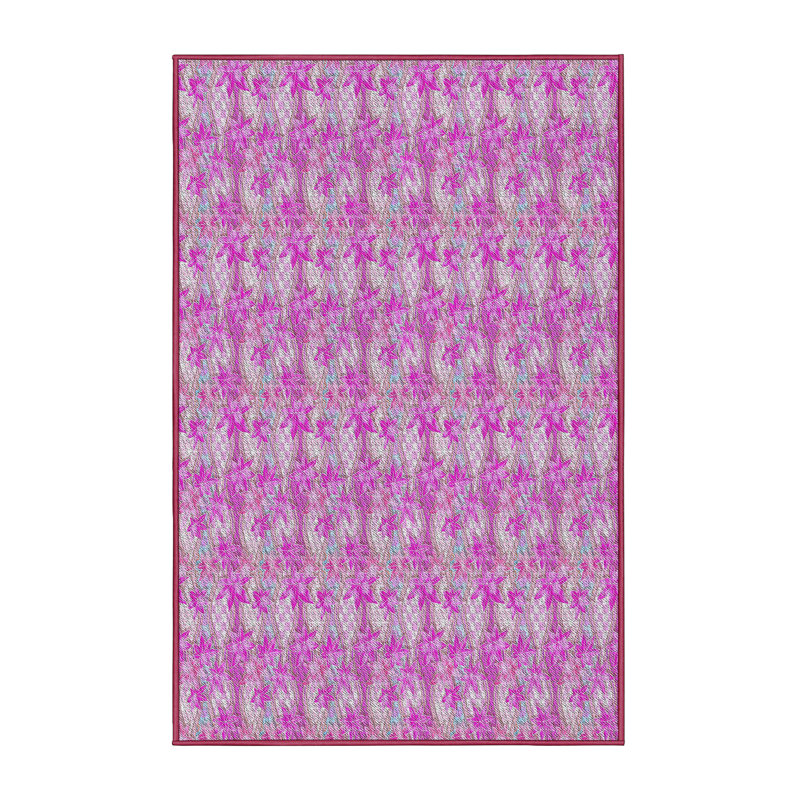 Tapis rose tissé à la machine, Rectangle 7 pi x 10 pi