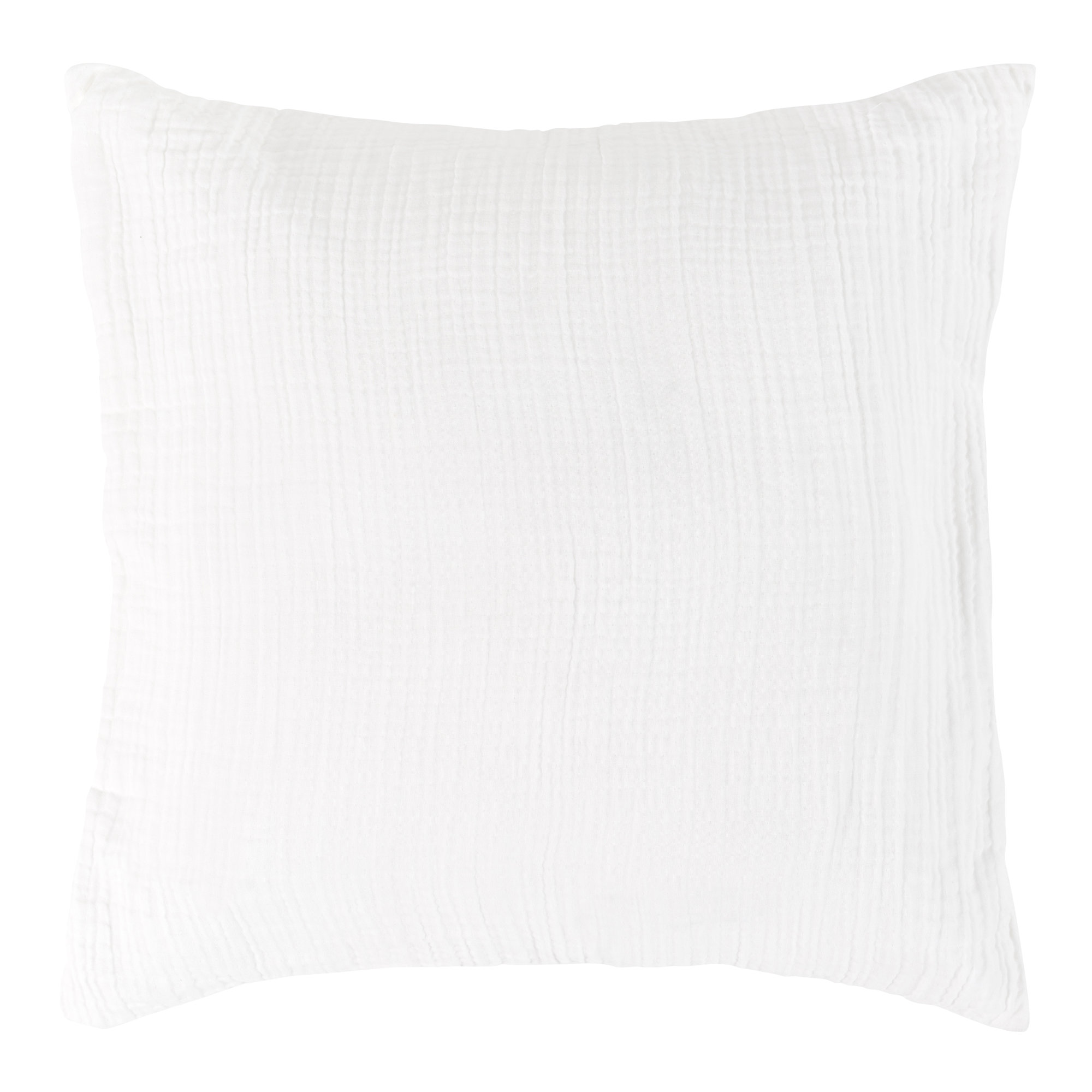 Daila Linen Blend Sham Set, White, Euro