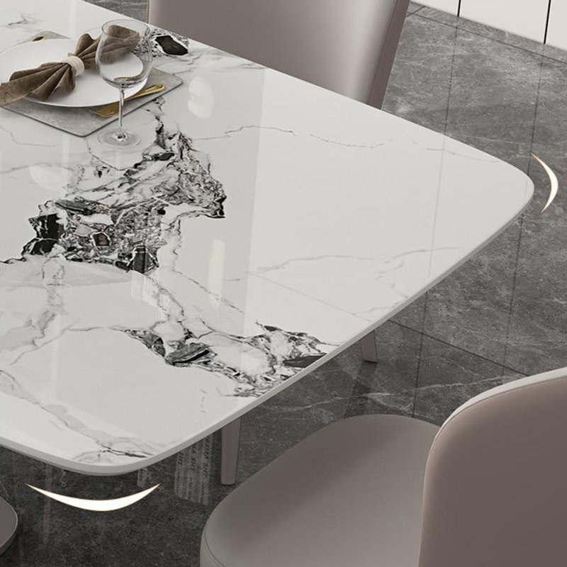 Simple Modern rectangular dining table sets., 29.5"H x 63"L x 35.4"W