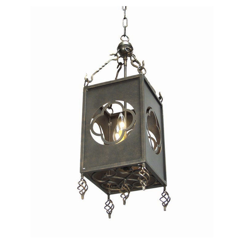 Luminaire suspendu 9 po de large Paola, Tabac doré