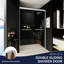 Double porte de douche coulissante, porte de salle de bain coulissante semi-sans cadre-118570997