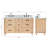 Ariel Monroe 61 Inch Double Rectangular Sink Bathroom Vanity With Italian Carrara Marble Countertop-105988639