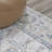 Brandy Rustic Border Low-Pile Machine-Washable Light Gray/Blue Rug-1150719320