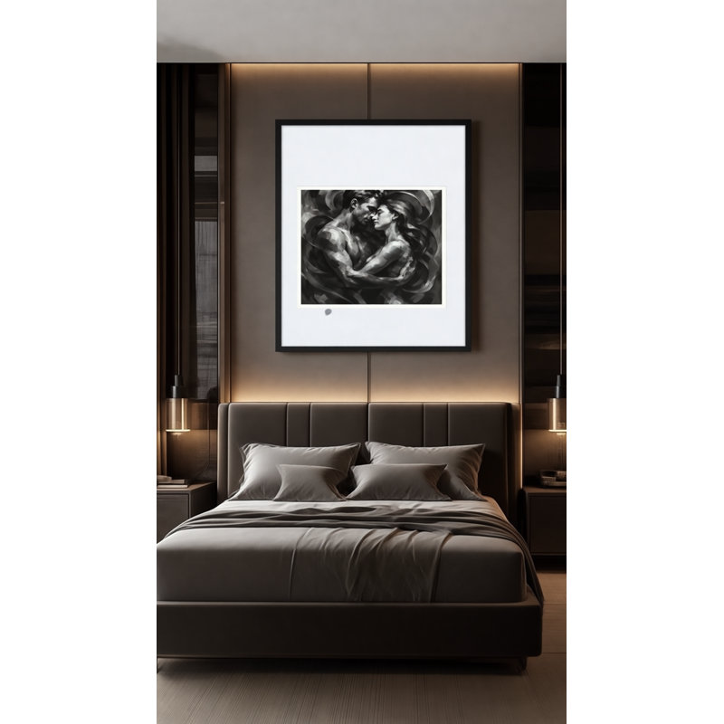 Soulbound Framed Canvas Wall Art by Kasian Art Studio - White Frame, White