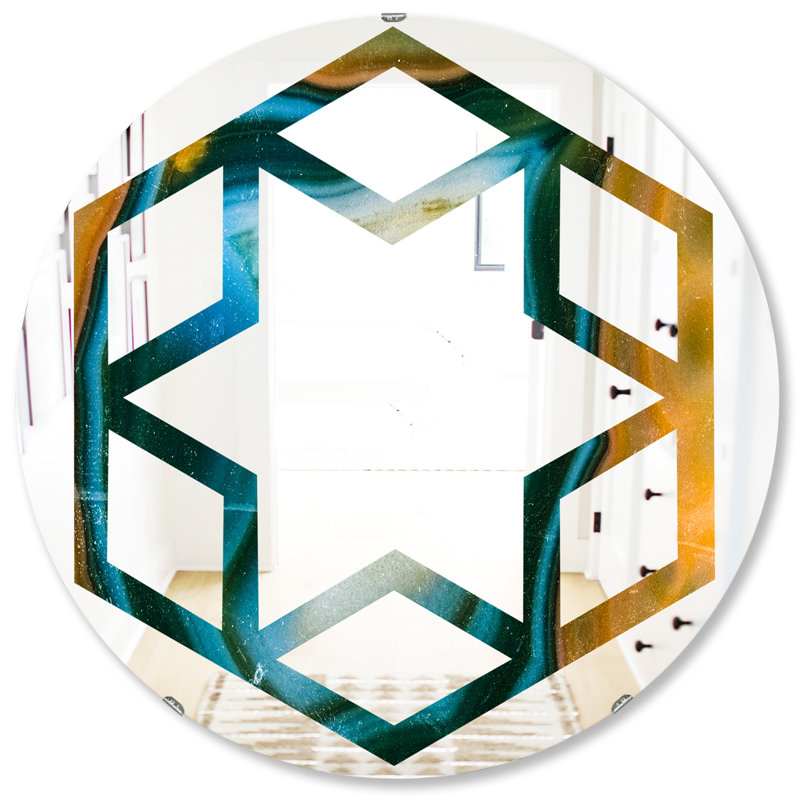 Miroir mural éclectique, H 31,5 po x l po