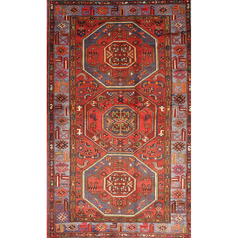 Tapis rouge / brun Southwestern, Rectangle 6 pi x 9 pi