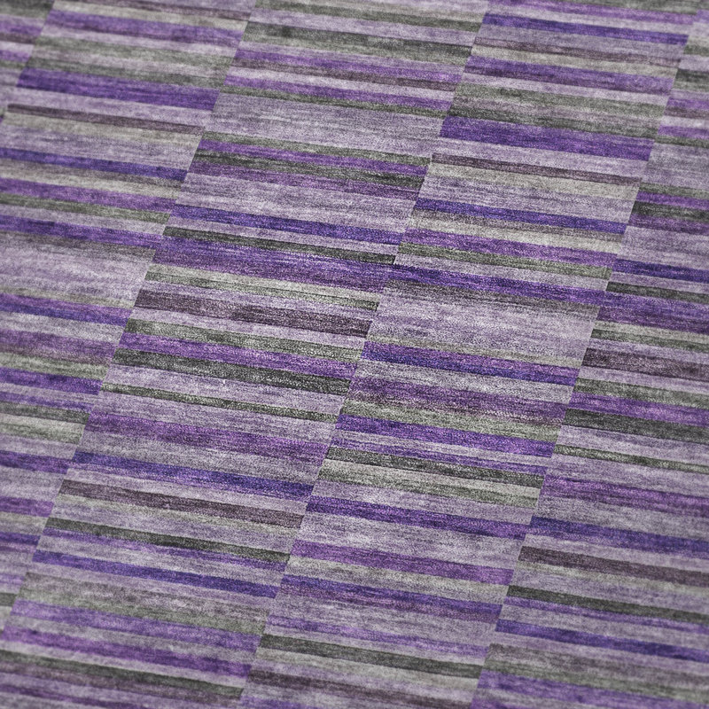 Jeté à rayures Addison Sherpa ASB816, Mauve
