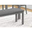 Banc, 42 po rectangulaire, bois, rembourré, salle à manger, cuisine, entrée, gris, transitionnel
