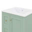 Meuble-lavabo 24 po avec lavabo en céramique et tablette ajustable, armoire de rangement résistante à l'eau avec séparateurs amovibles