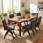Turfed Linen Upholstered Dining Chair Armless Parsons Side Chair With Solid Wood Legs-2011791575