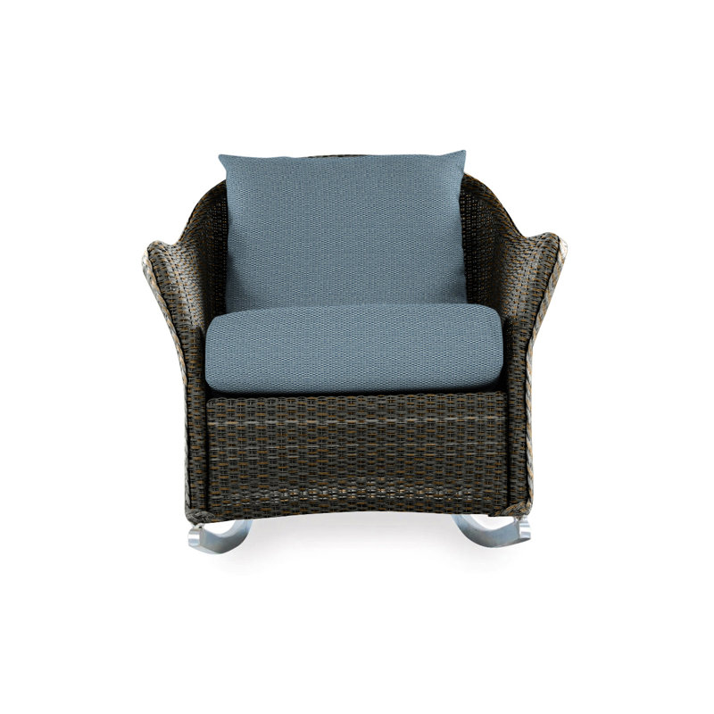 Weekend Retreat Outdoor Rocker Chair, Mink, Bamboo Bay Sky