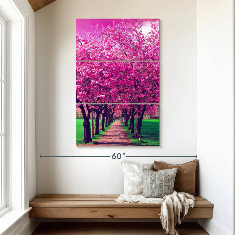 Harnek Pink Plum Trees, 50" H x 32" W