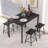 Whipton 4-Person Modern Counter Height Dining Table Set Bar Dining Table with 4 Stools-1513177780