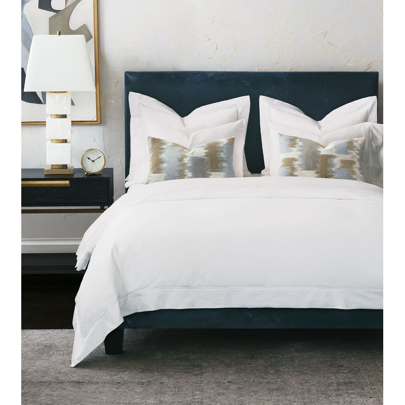 Housse de couette en coton Roma Luxe, Housse de couette très grand super, Blanc