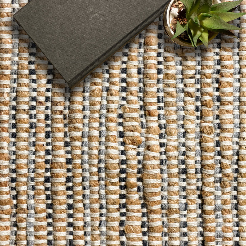 Aleksei Jute Area Rug, Rectangle 8' x 10', Gray