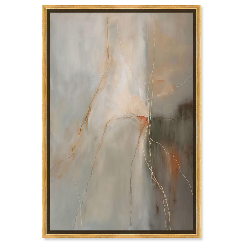 Toile «Fiery Traces III» par Art Remedy, Cadre doré, H 16 po x l 11 po