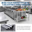 Table de préparation commerciale en acier inoxydable 48 x 24 x 35 po - Établi avec dosseret, tablette réglable, rebord arrondi, 4 pieds réglables - Table robuste pour cuisine de restaurant - Bord courbé