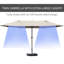 Parasol de marché rectangulaire à double face de 15 pi avec base, grande protection solaire pour le patio avec manivelle pour terrasse et piscine, café | Idée de cadeau-916951955