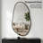 Asymmetrical Metal Framed Tempered Glass Wall Mirror-351220602-351220603