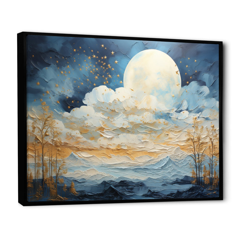 " Clouds Celestial Wisp Patchwork ", Black Floater Framed, 12" H x 20" W x 1" D