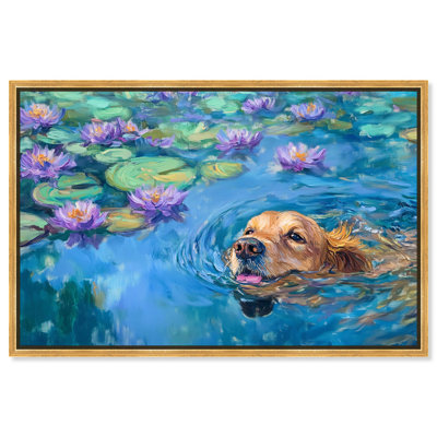 Watery Wag II Canvas Van Gogh Pets by Art Remedy