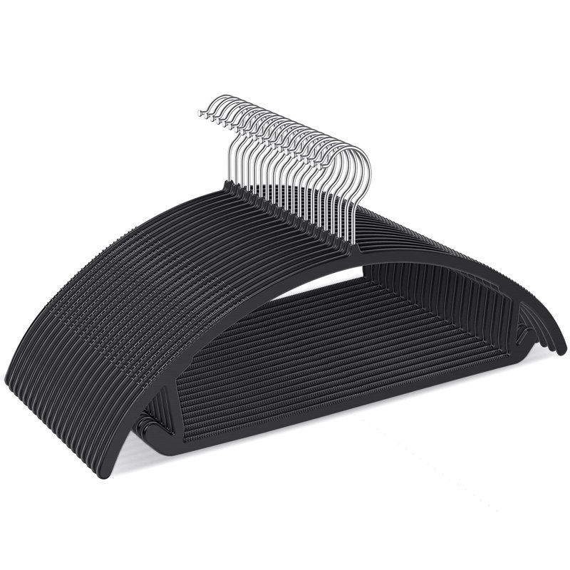 Ensemble de 50 cintres ergonomiques courbées en plastique