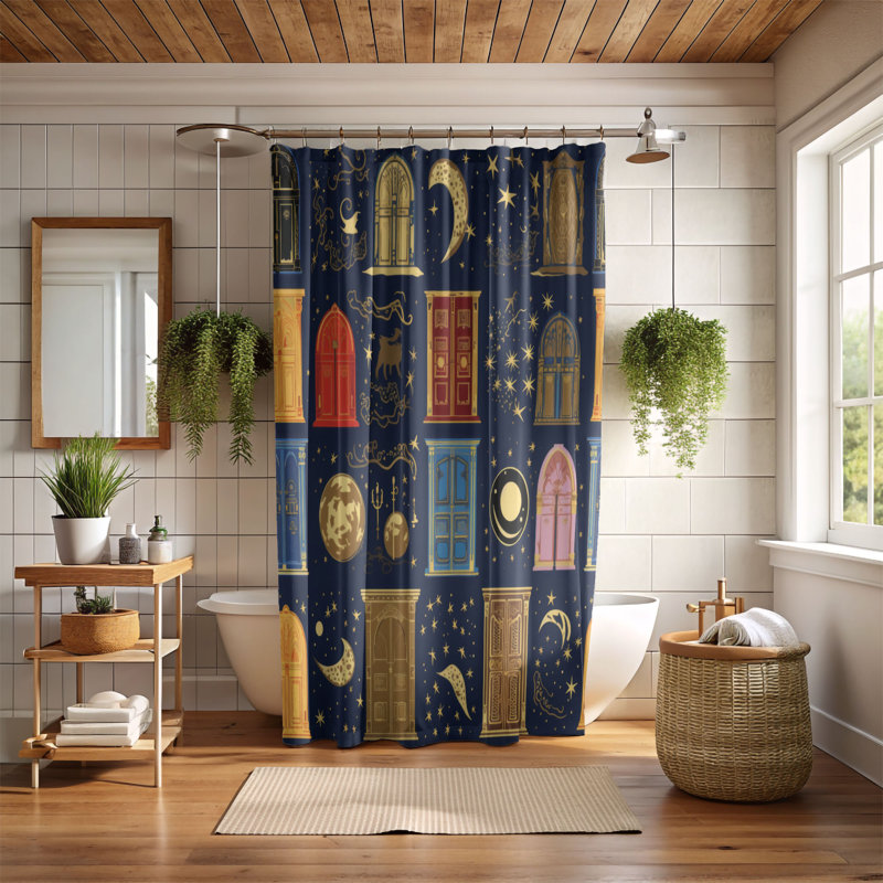 Rideau de douche Lunar, H 74 po x l 71 po